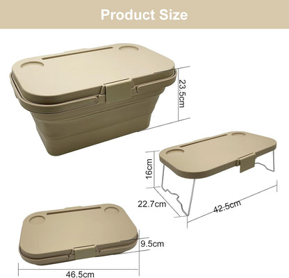 سلة نزهة قابلة للطي | سلة تخييم قابلة للطي بسعة كبيرة مع طاولة 