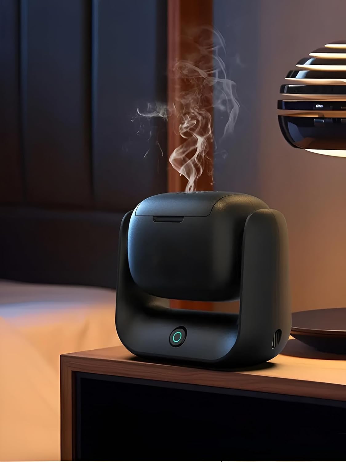 مبخرة بخور دوارة فاخرة، مبخرة بخور عصرية للمنزل والمكتب والسيارة 