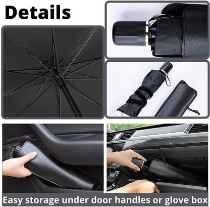 Premium Foldable Umbrella Car Windshield Sun Shade for Superior UV & Heat Insulation