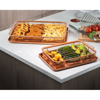 Kitchen Deep-Fried Food Drain Basin Rectangle Crispy Tray-KYAMSTORE