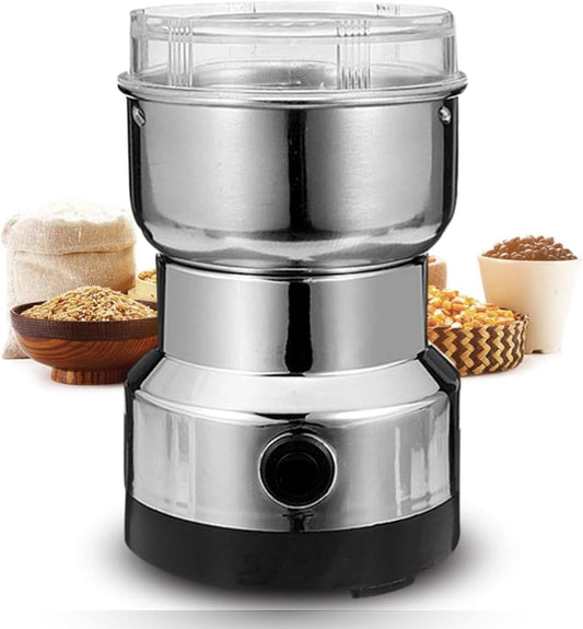 Household Electric Mill Grinder Machine | 300W 2 PIN | Stainless Steel Electric Spice Coffee Nut Grain Grinder