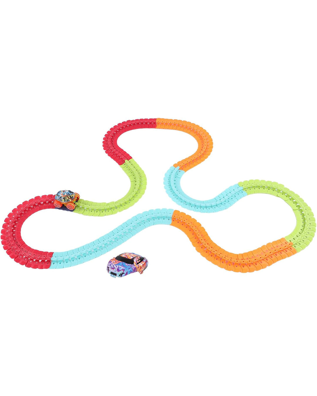 Race Car Track Set, Luminous Soft Race Car Building Toys