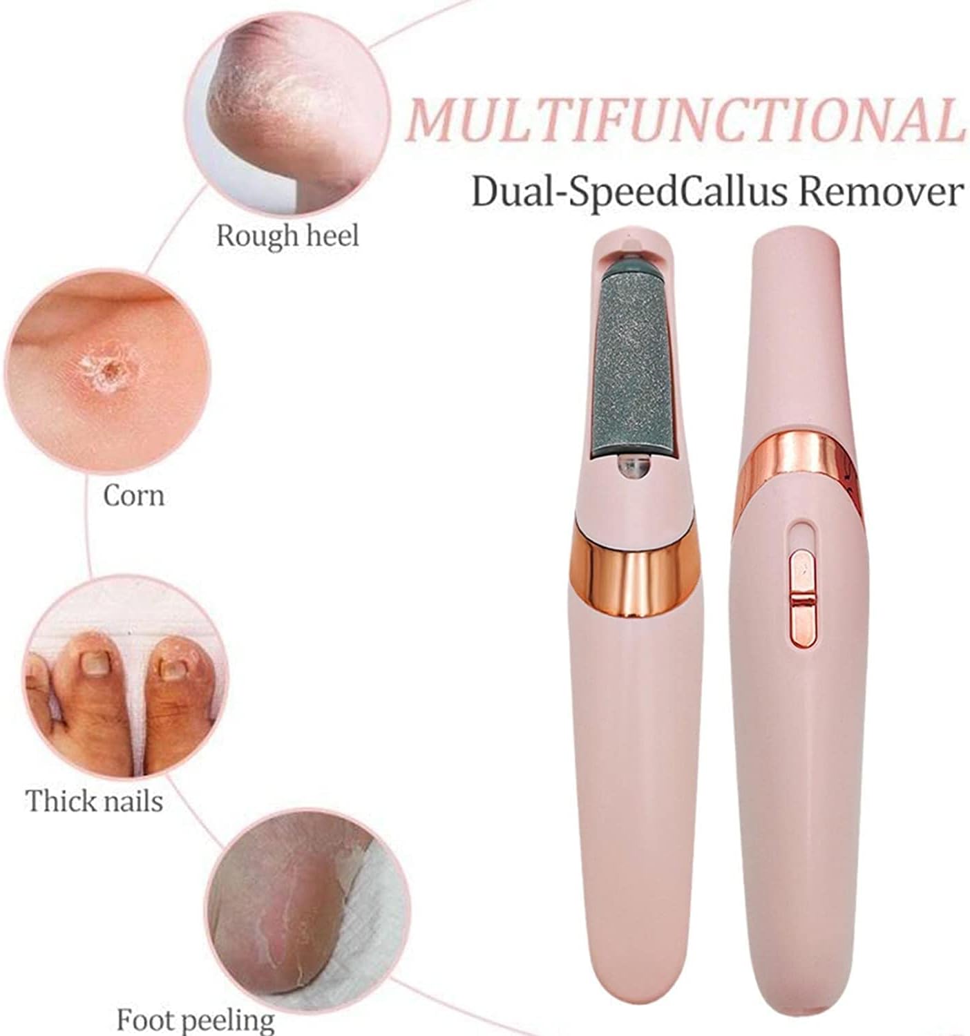 أداة باديكير قابلة لإعادة الشحن لإزالة الجلد الميت 