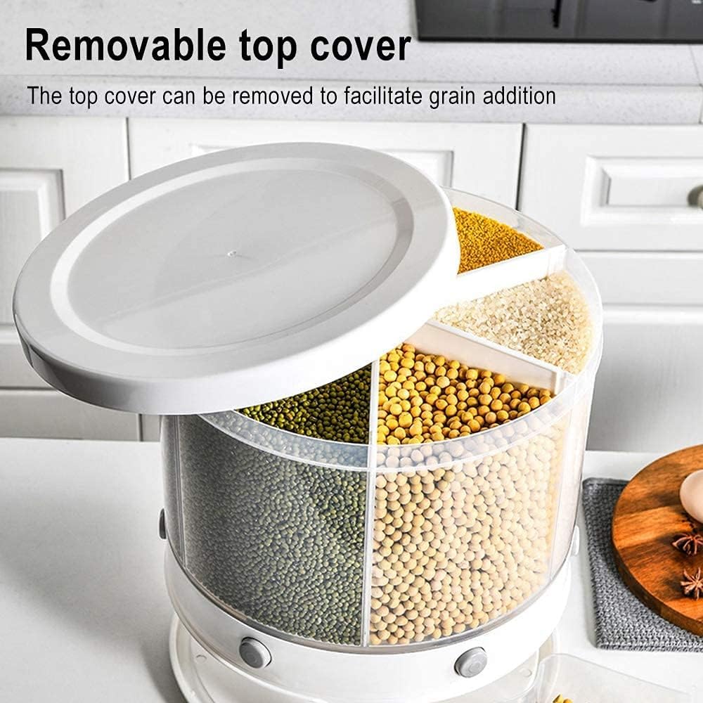 6 Grid Large Food Dispenser & Rice Container-KYAMSTORE