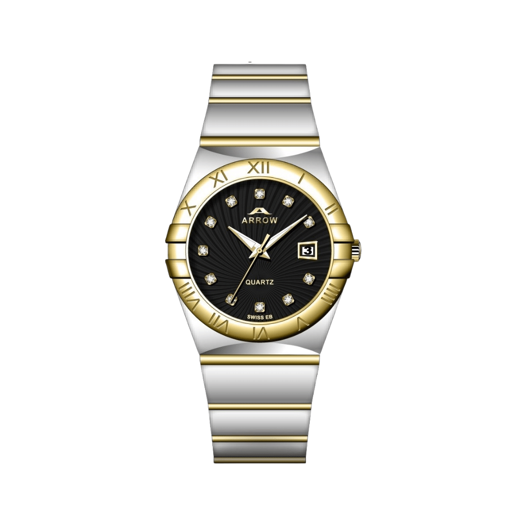 Arrow Luxury Men’s Analog Display With Date | Stainless Steel Strap | With Color Variations (5908)-KYAMSTORE