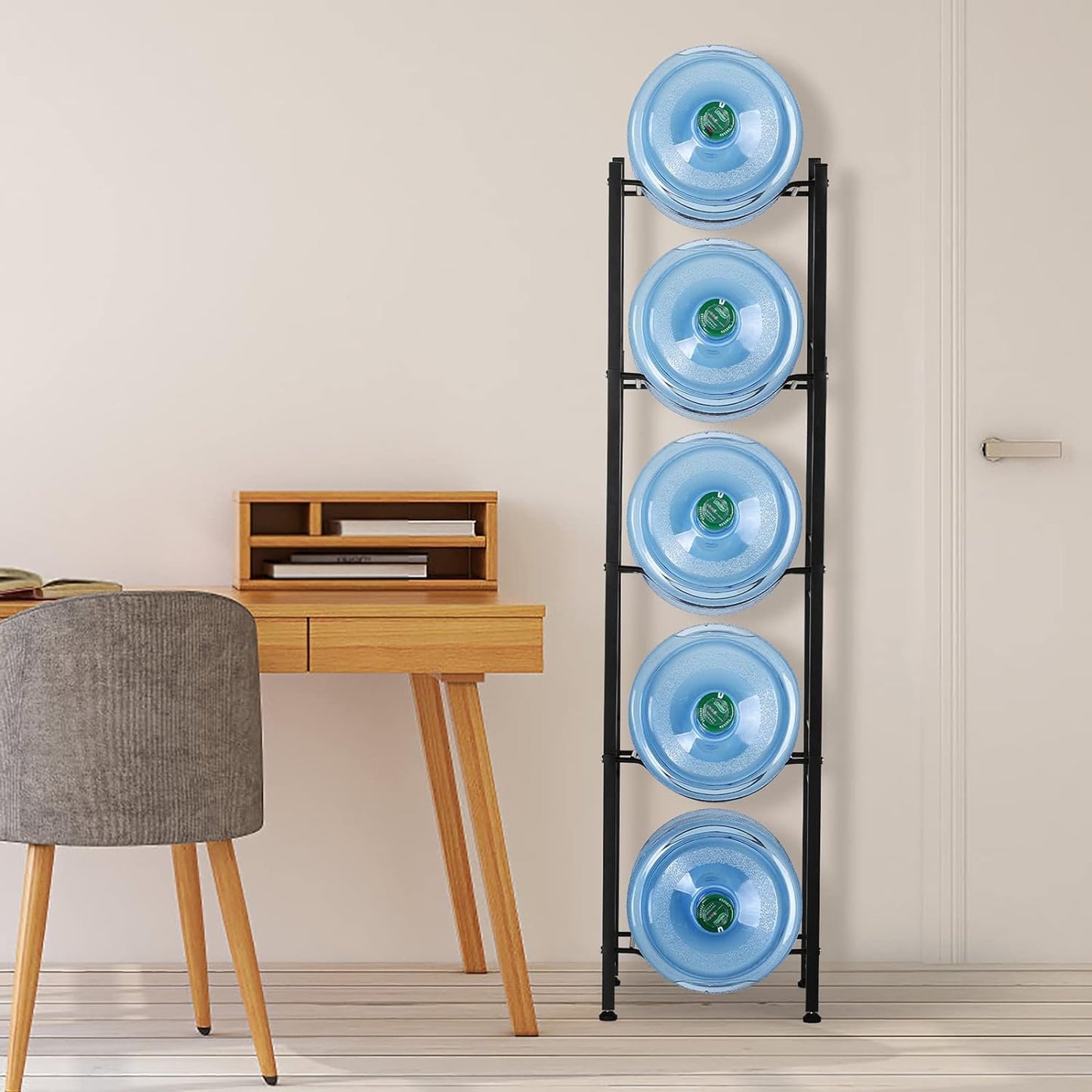 5 Gallon Water Jug Rack, 5-Tier Water Bottle Holder Storage Rack-KYAMSTORE