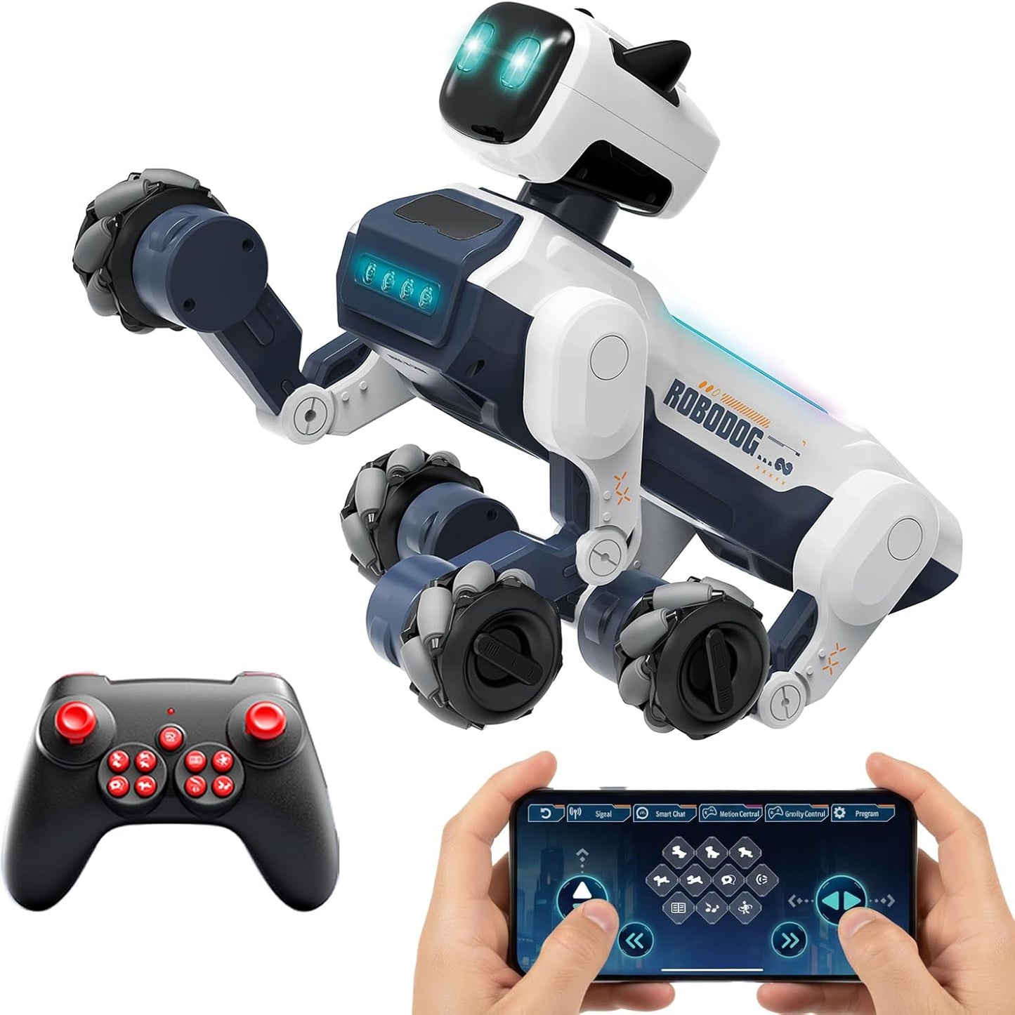 Smart Robot Dog for Kids – App & Voice Control Programmable STEM Robot Pet with Touch Interaction, Remote Control Puppy Toy