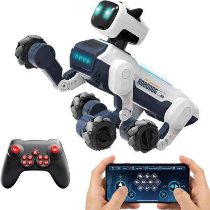 Smart Robot Dog for Kids – App & Voice Control Programmable STEM Robot Pet with Touch Interaction, Remote Control Puppy Toy