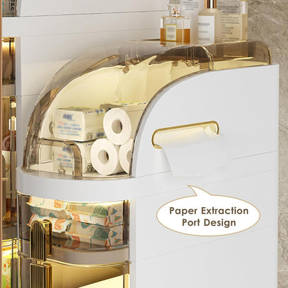 Slim Bathroom Storage Cabinet with 4 Tiers