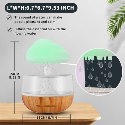 Rain Cloud Humidifier, Rain Cloud Night Light, Diffuser Humidifier with 7 Colors LED Lights