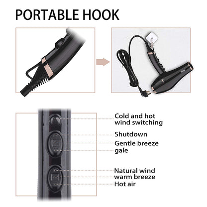 مجفف الشعر DSP الاحترافي عالي الطاقة بمحرك تيار متردد