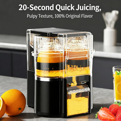 Electric Juicer Machine – Twin Citrus Juice Maker, 18000 RPM 8-Blade Cold Press Juicer