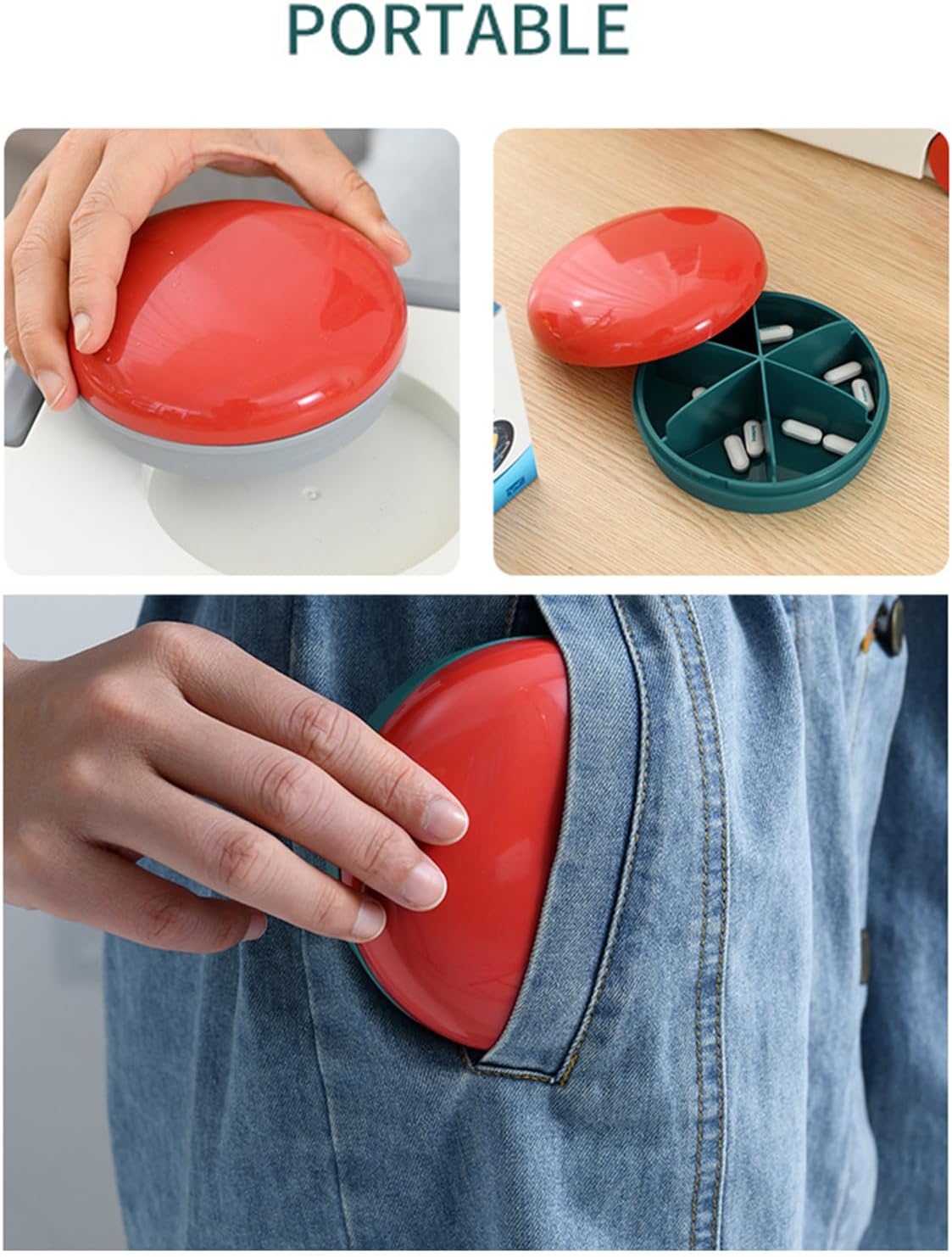 First Aid Kit Medical Storage Box, Family First Aid Box with Removable Pill Case