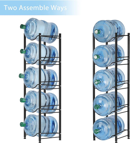 5 Gallon Water Jug Rack, 5-Tier Water Bottle Holder Storage Rack-KYAMSTORE