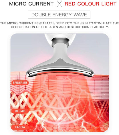 Beauty Massage Instrument Ems Thermal Neck Facial Lifting Face Skin Tighten Electric Micro-Current Wrinkle Remover Tools A