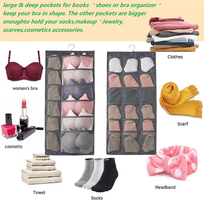 Closet Hanging Bra Organizer with Rotating Metal Hanger