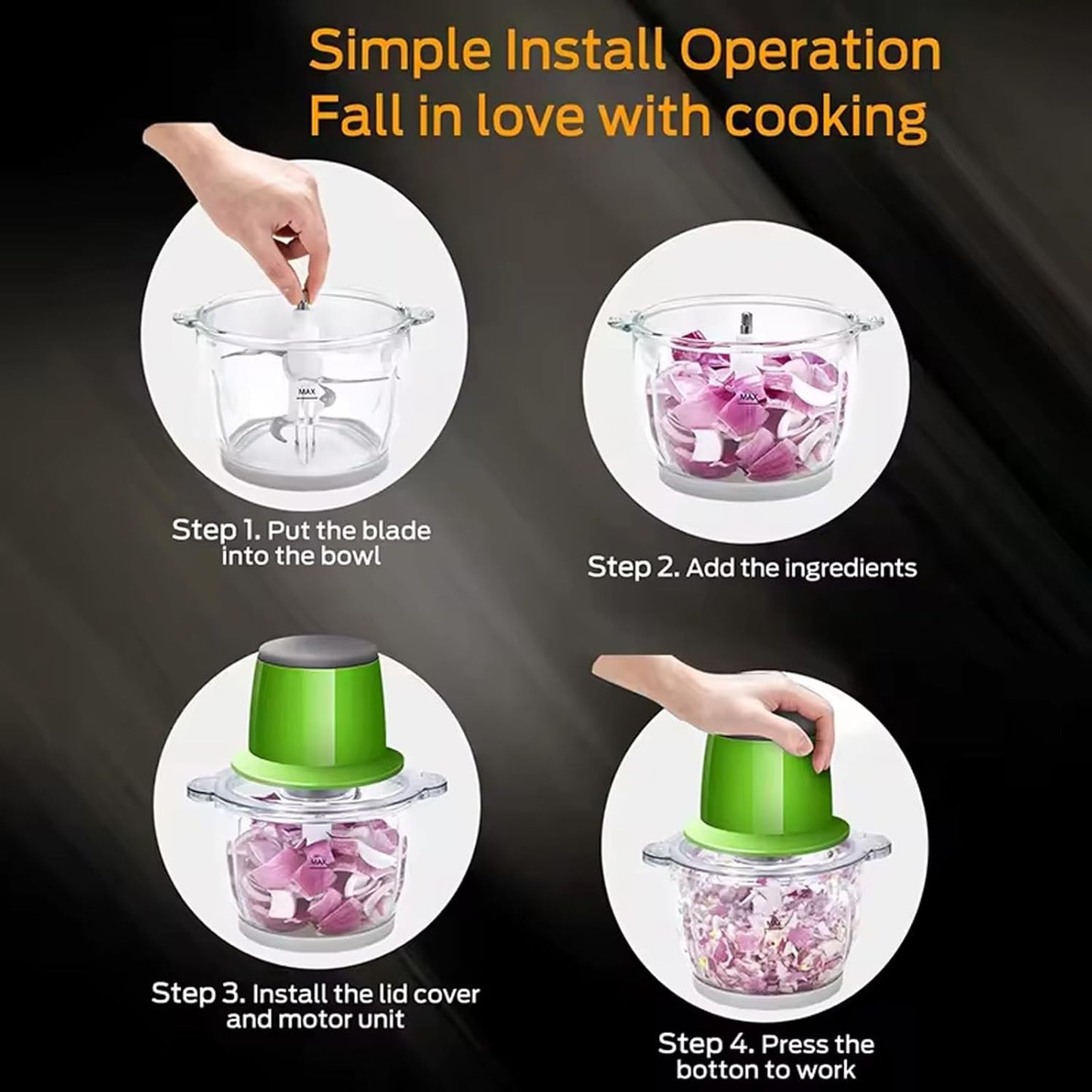 Food Processor 250W Electric Meat Grinder