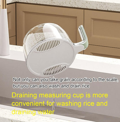 Rice Dispenser 22 Lbs (10Kg) Large Capacity, with Ten Egg Compartments & Measuring Cup