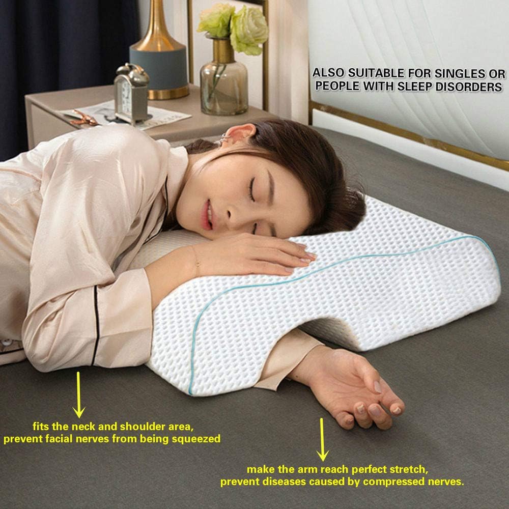 Couples Pillow, Breathable Memory Foam Pillow for Arm Rest