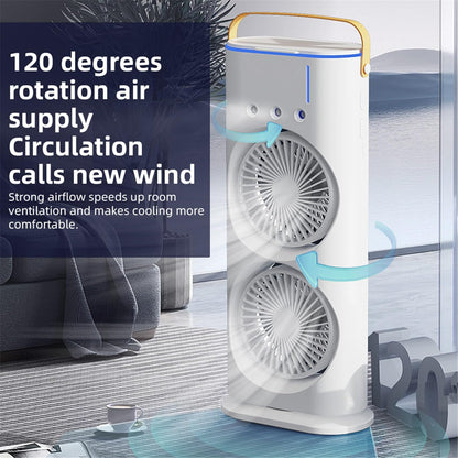 Double head tower fan with control humidifier | Delivery: 2 to 3 business days | Limited stocks available