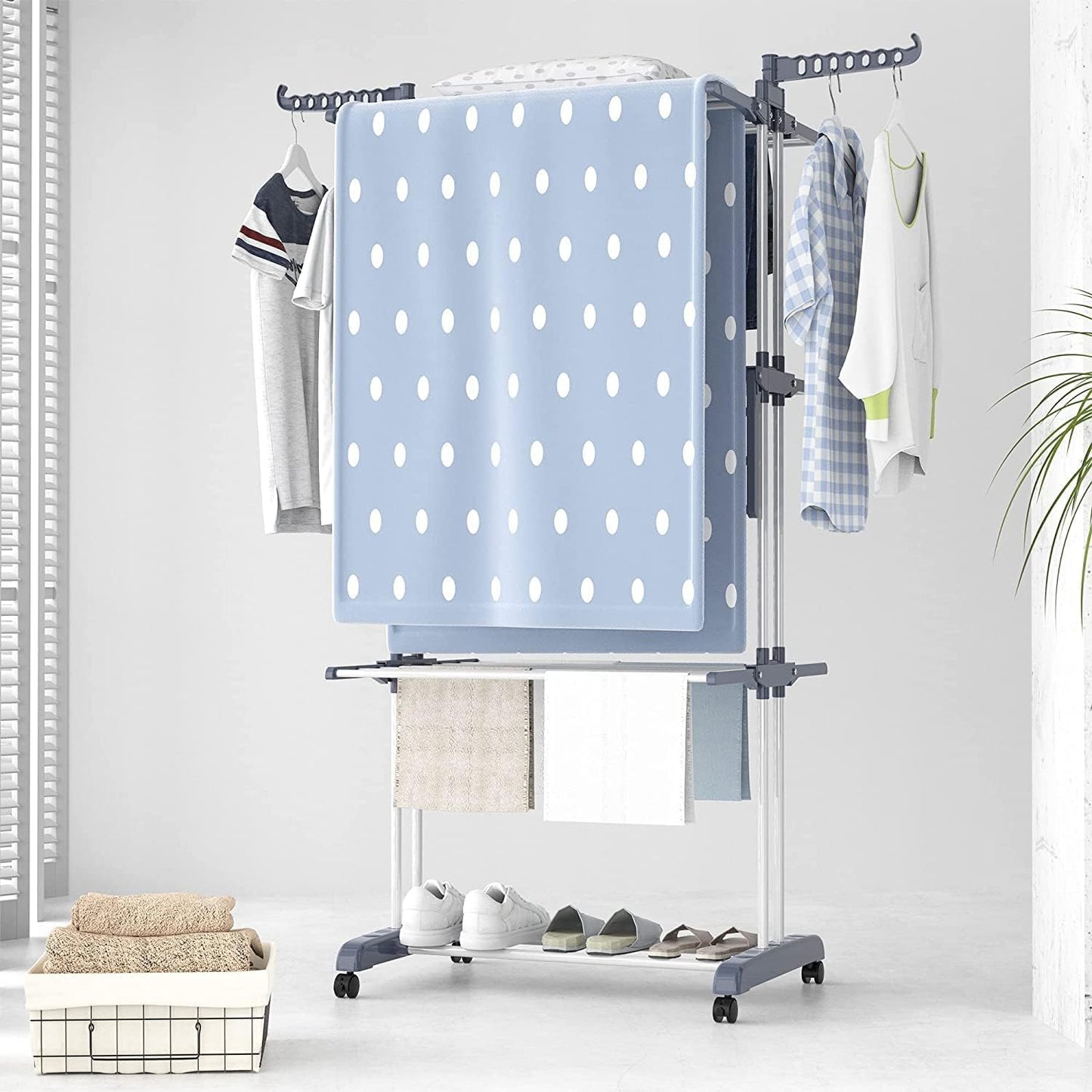Cloth Drying Stand | Cloth Drying Stand for Balcony | Large Size Clothes Stand for Drying