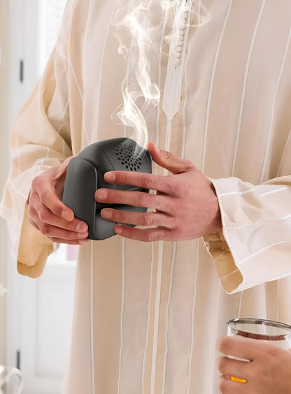 مبخرة بخور دوارة فاخرة، مبخرة بخور عصرية للمنزل والمكتب والسيارة 