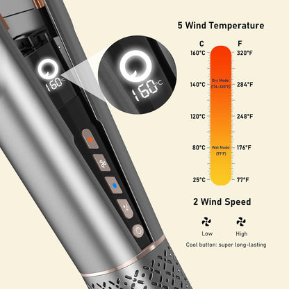 DSP - 2 in 1 Hair Styler – Blow Dry & Straightener in One | Professional Technology Without Heat Damage