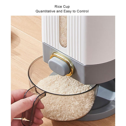 موزع أرز، حاوية تخزين حبوب سعة 11 رطلاً مع غطاء 