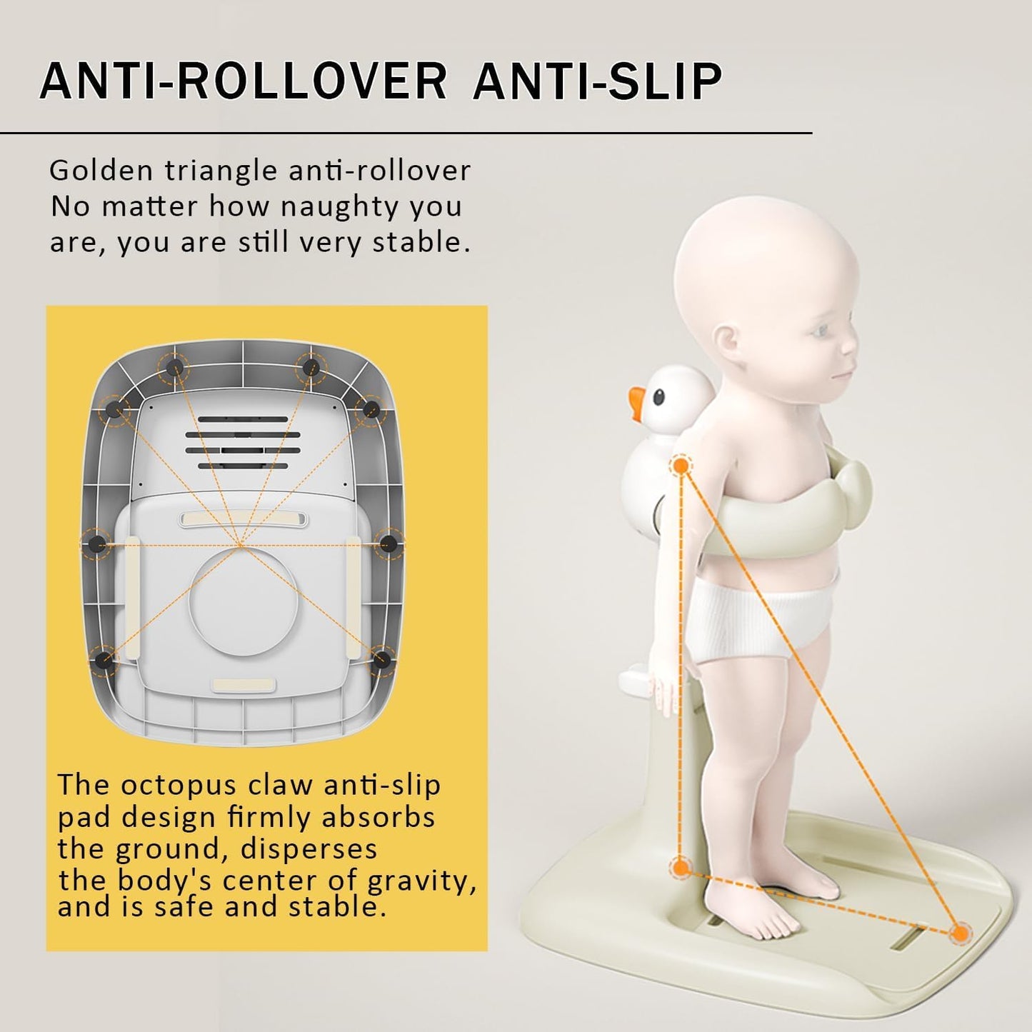 Baby Shower Stand Support,Adjustable Baby Shower Stand with Anti-Slip Base