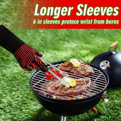 قفازات الشواء، قفازات الفرن، قفازات واقية مقاومة لدرجات الحرارة العالية 1472 درجة فهرنهايت 