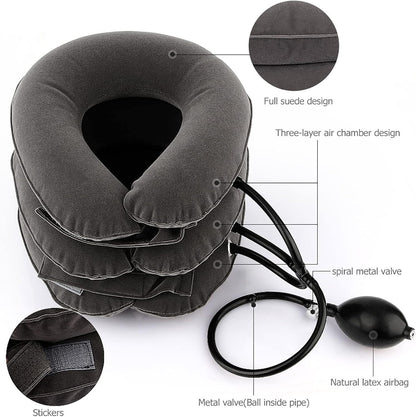 Cervical Neck Traction Device Inflatable Neck Stretcher, Chronic Neck and Shoulder Pain