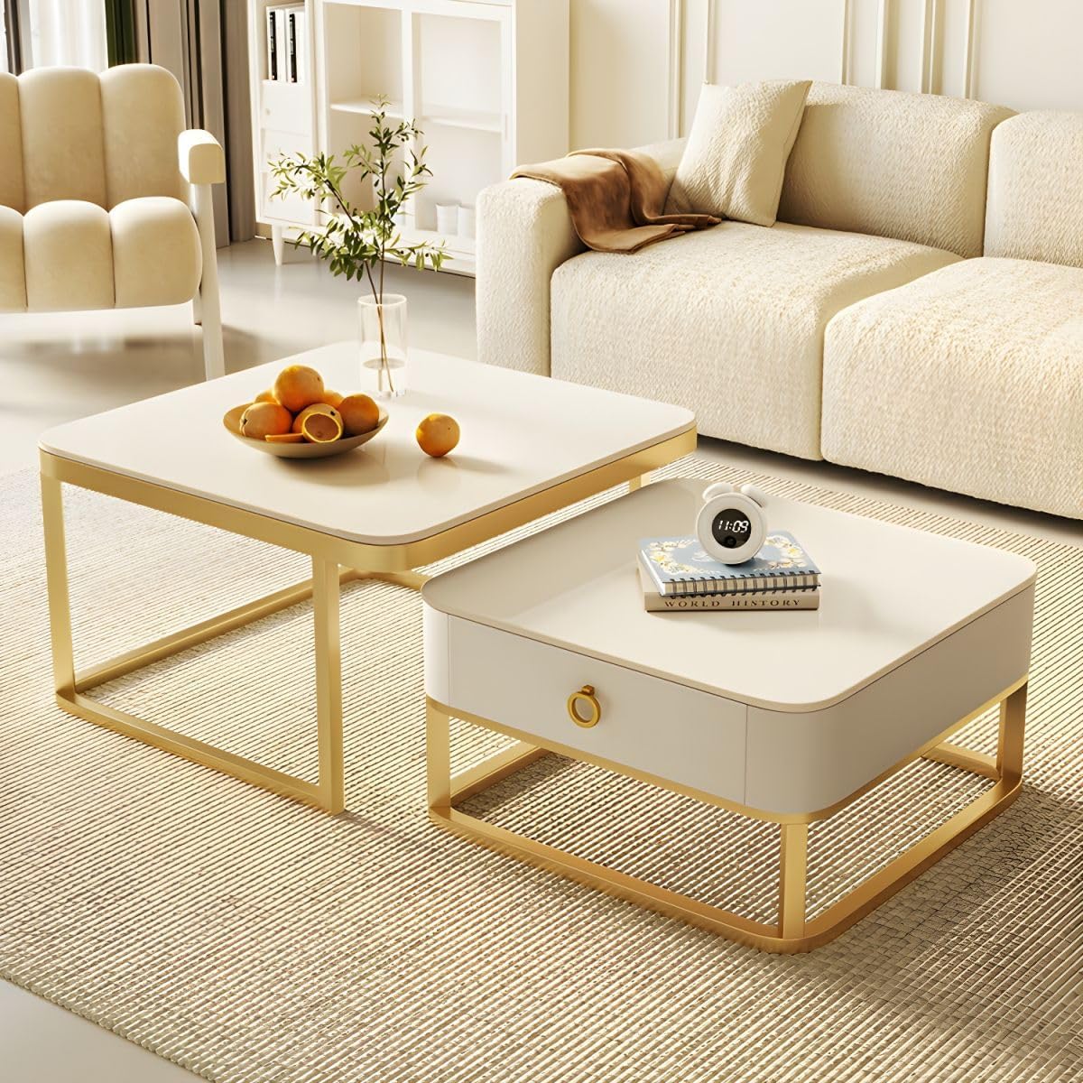 Luxury Sofa Center Table with Storage Drawer Perfect for Living Room | Limited stocks available