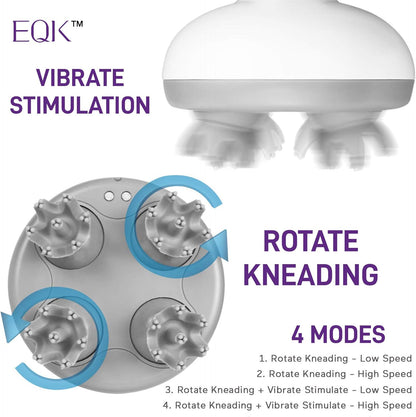Rechargeable Scalp & Body Massager with Vibration Mode for Stimulating Hair Growth