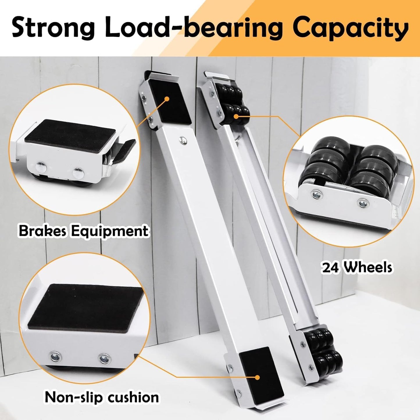 Heavy-Duty Extensible Appliance Roller Stand & Furniture Dolly - Adjustable Mobile Base for Washing Machines and Refrigerators