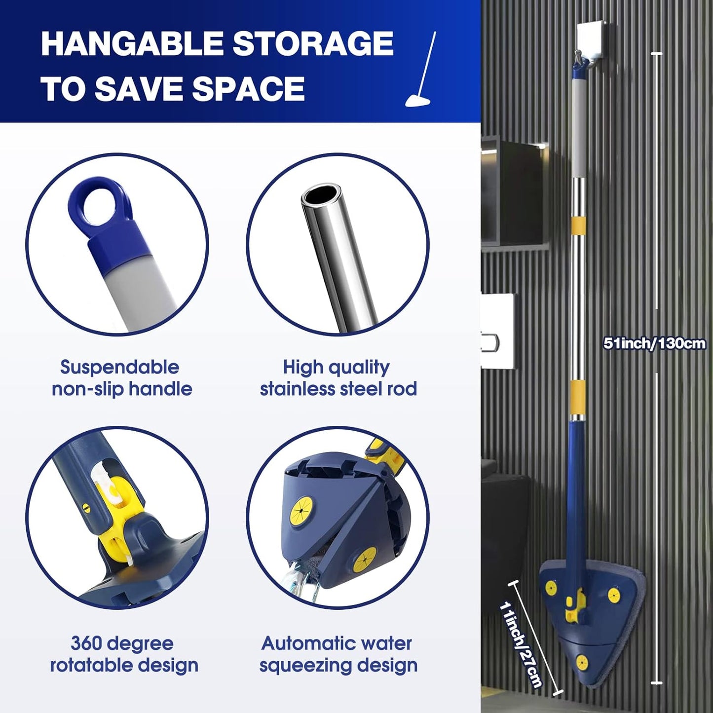 360 Rotatable Adjustable Cleaning Mop