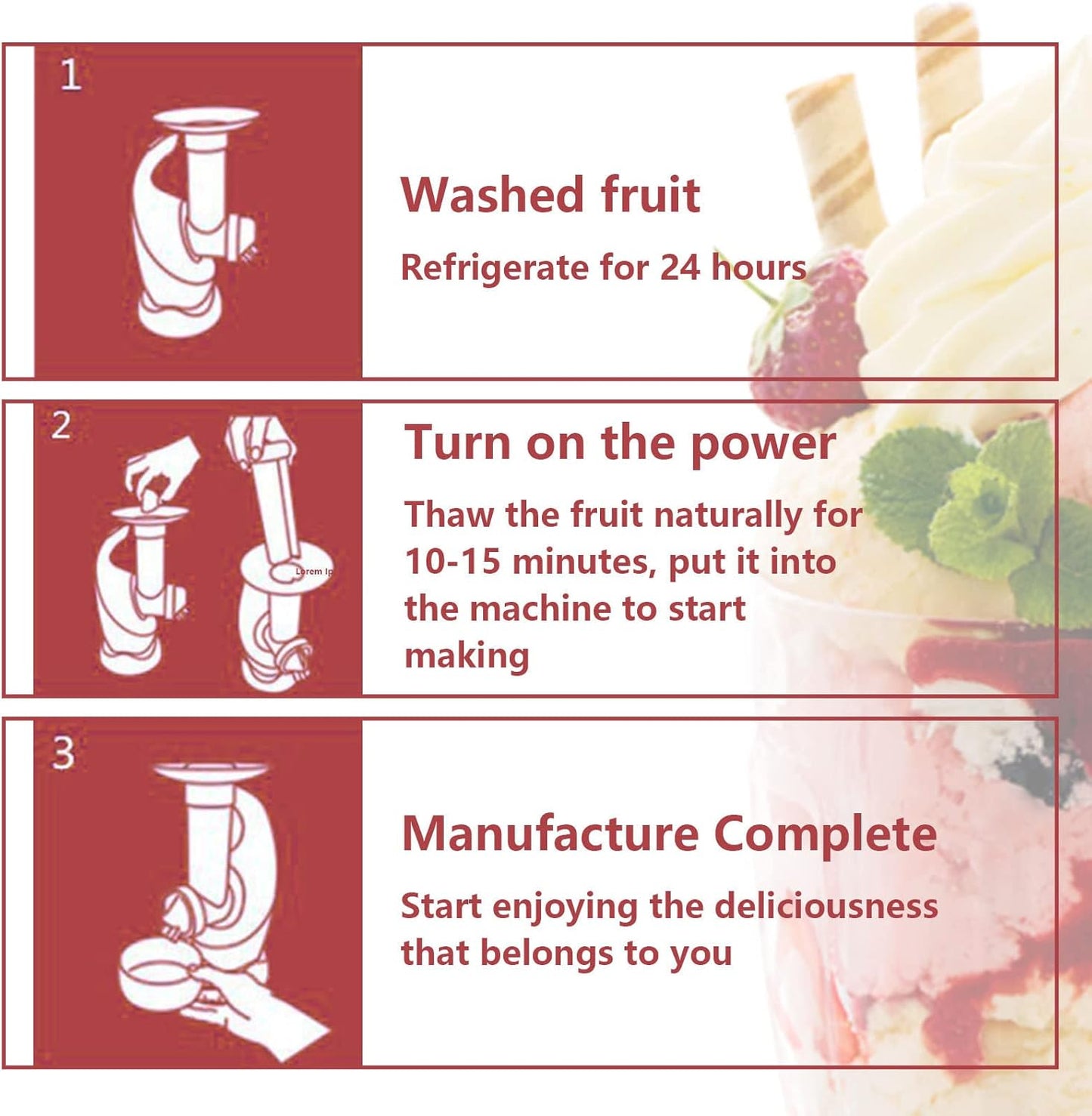 Fruit Ice Cream Maker | Delivery: 2 to 3 business days | Limited stocks available | Hurry before Sold Out