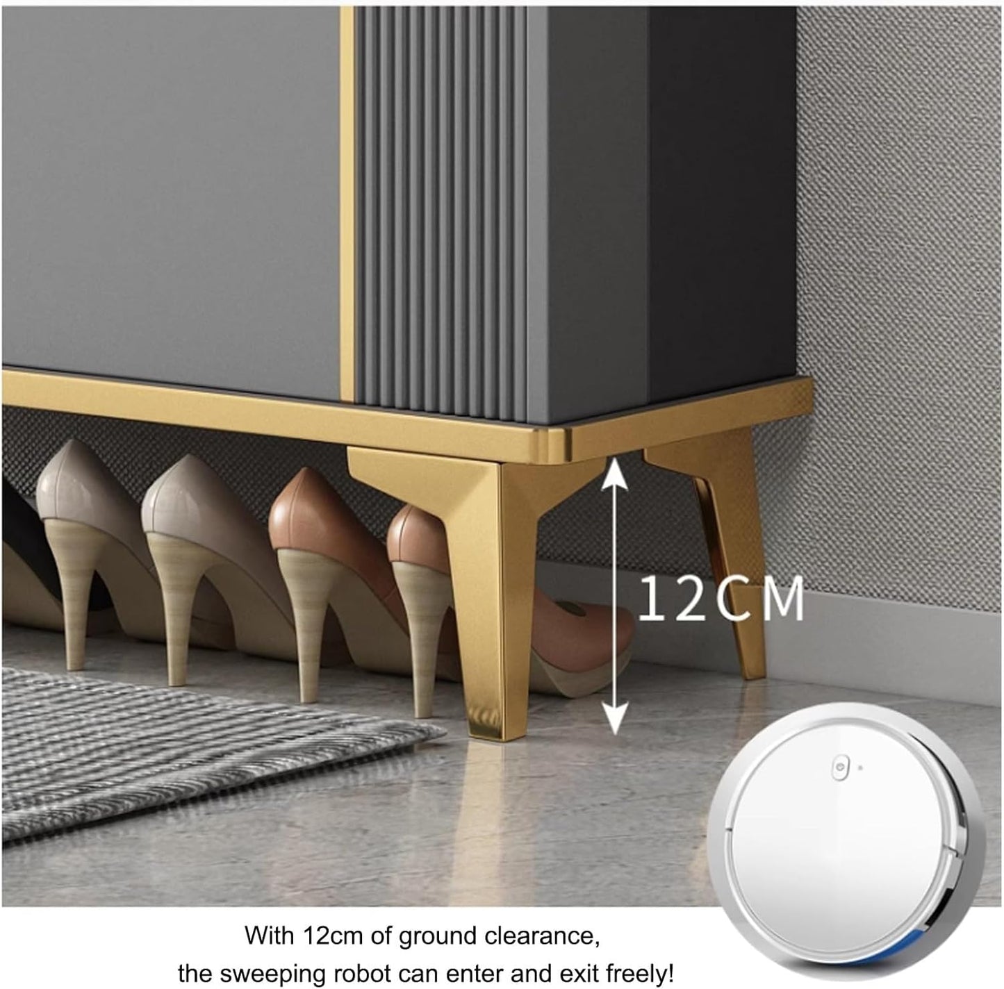 Tipping Shoe Cabinet, Shoe Rack Storage Cabinet For Entryway