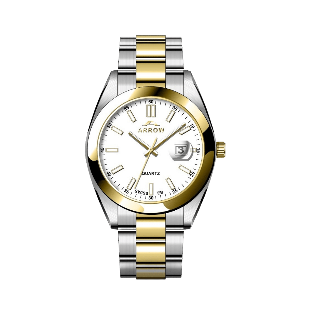 Arrow – Men’s Analog Display With Date | Stainless Steel Strap (5903)-KYAMSTORE