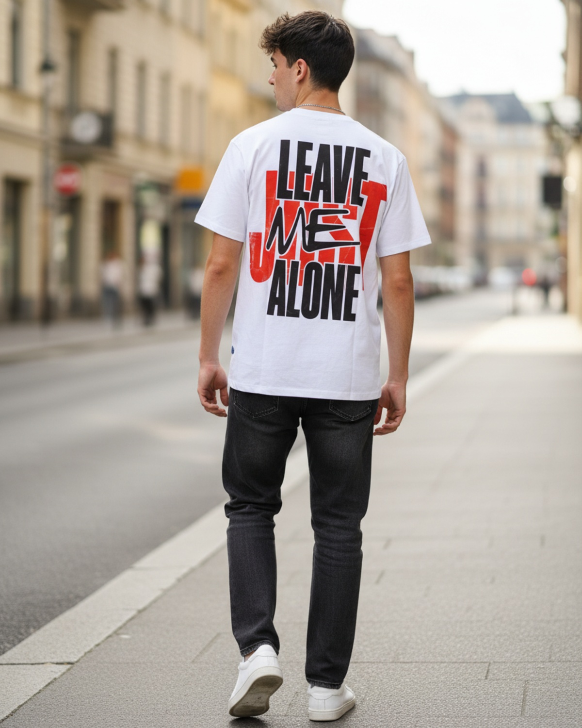 Stylish Custom Printed T-Shirt - Bold Graphic Crew Neck Tee