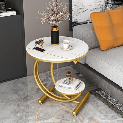 Coffee Table, Double Side Table Marble Tea Side Table