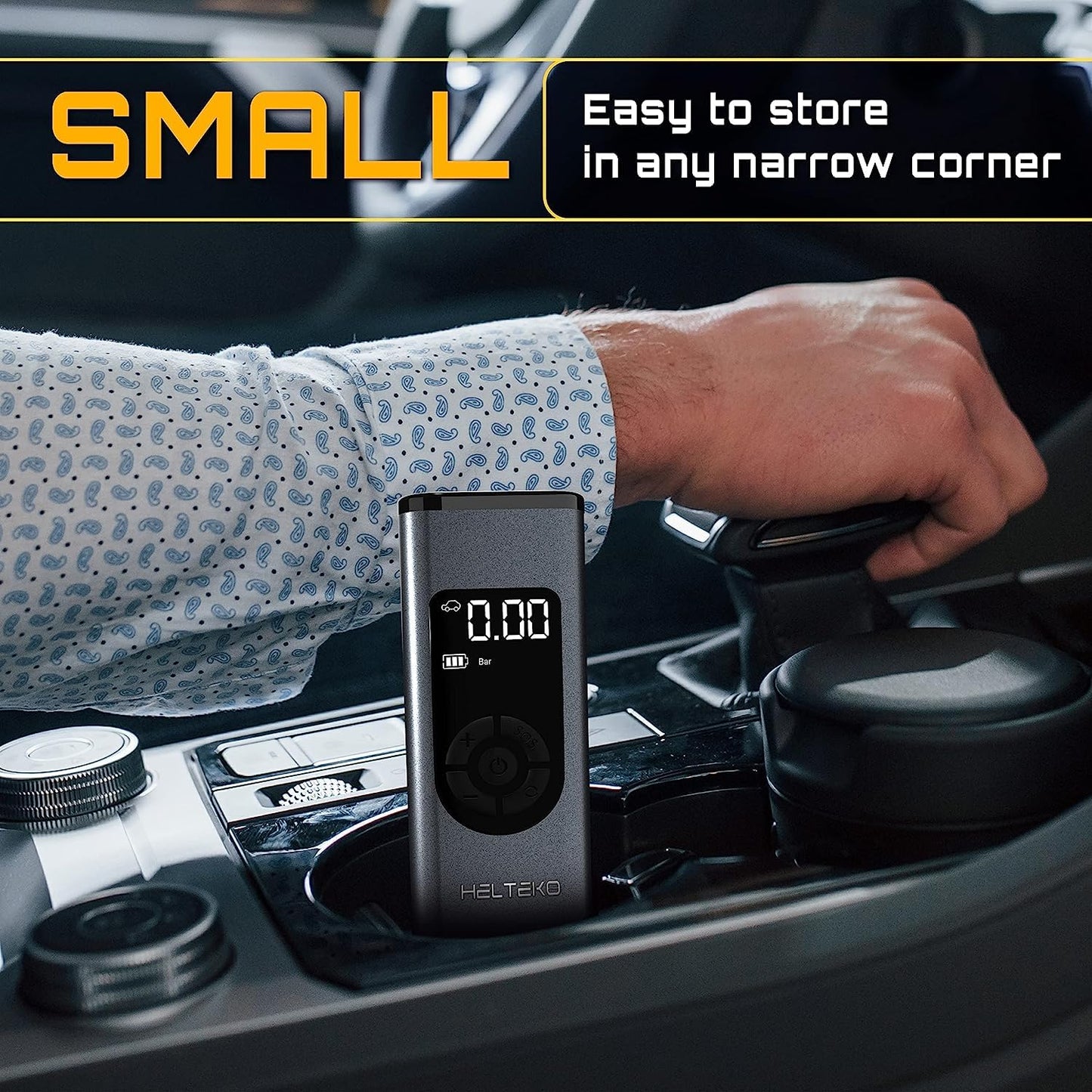 CX-219 Portable Wireless Air Pump & 12V Digital Tire Inflator with LED Display