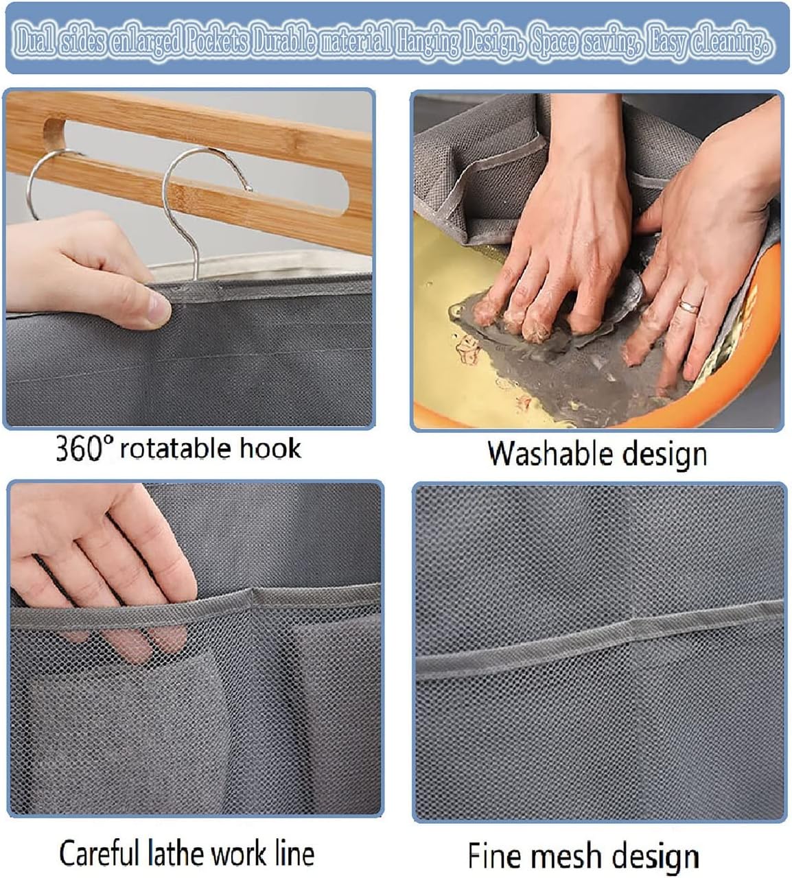 Closet Hanging Bra Organizer with Rotating Metal Hanger