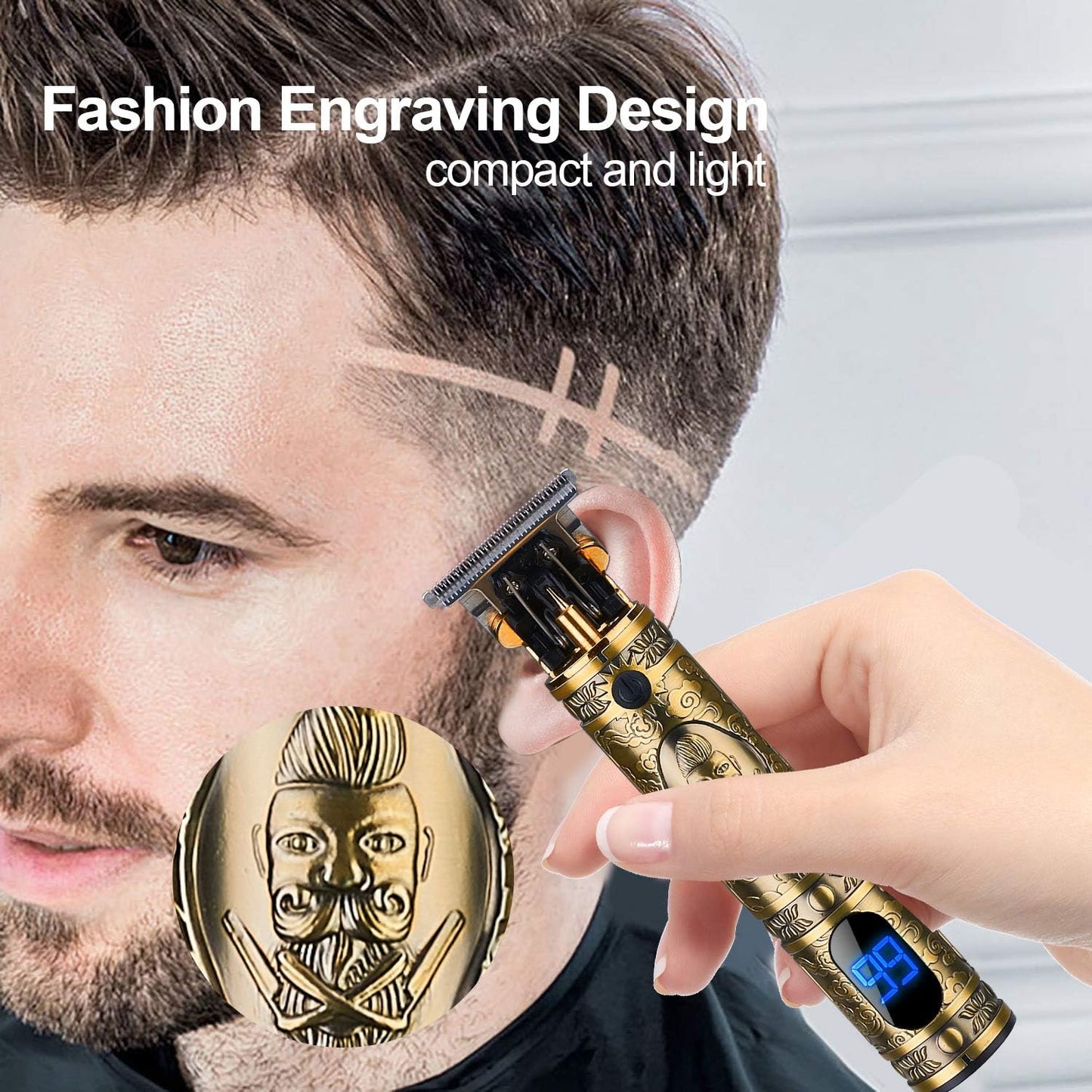 Hair Clippers for Men, Beard Trimmer, Zero Gapped Trimmer T-Blade Trimmer Clippers for Hair Cutting