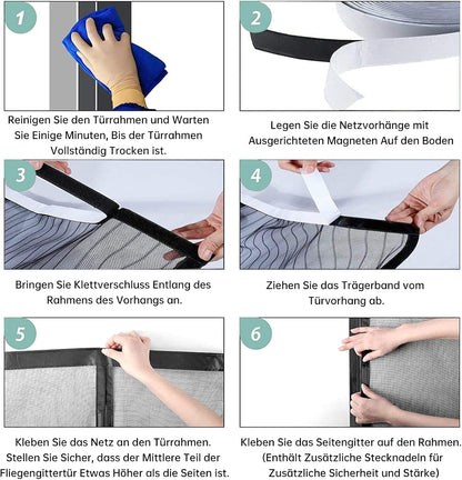 Magnetic Fly Screen Door, Heavy-Duty Anti Mosquito Mesh