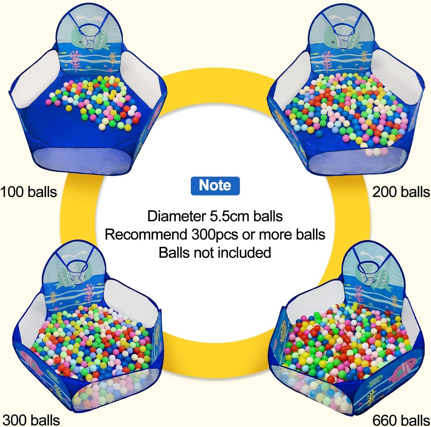 Kids Ball Pit Pop Up Children Play Tent