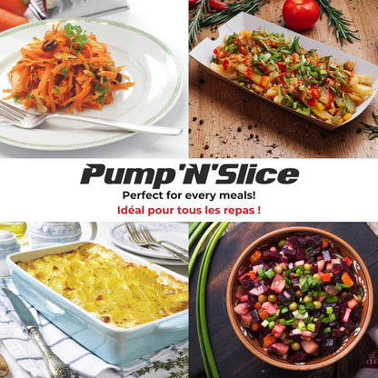 Pump'N'Slice Chopper, Mandoline slicer, Vegetable slicer and cutter, Food chopper