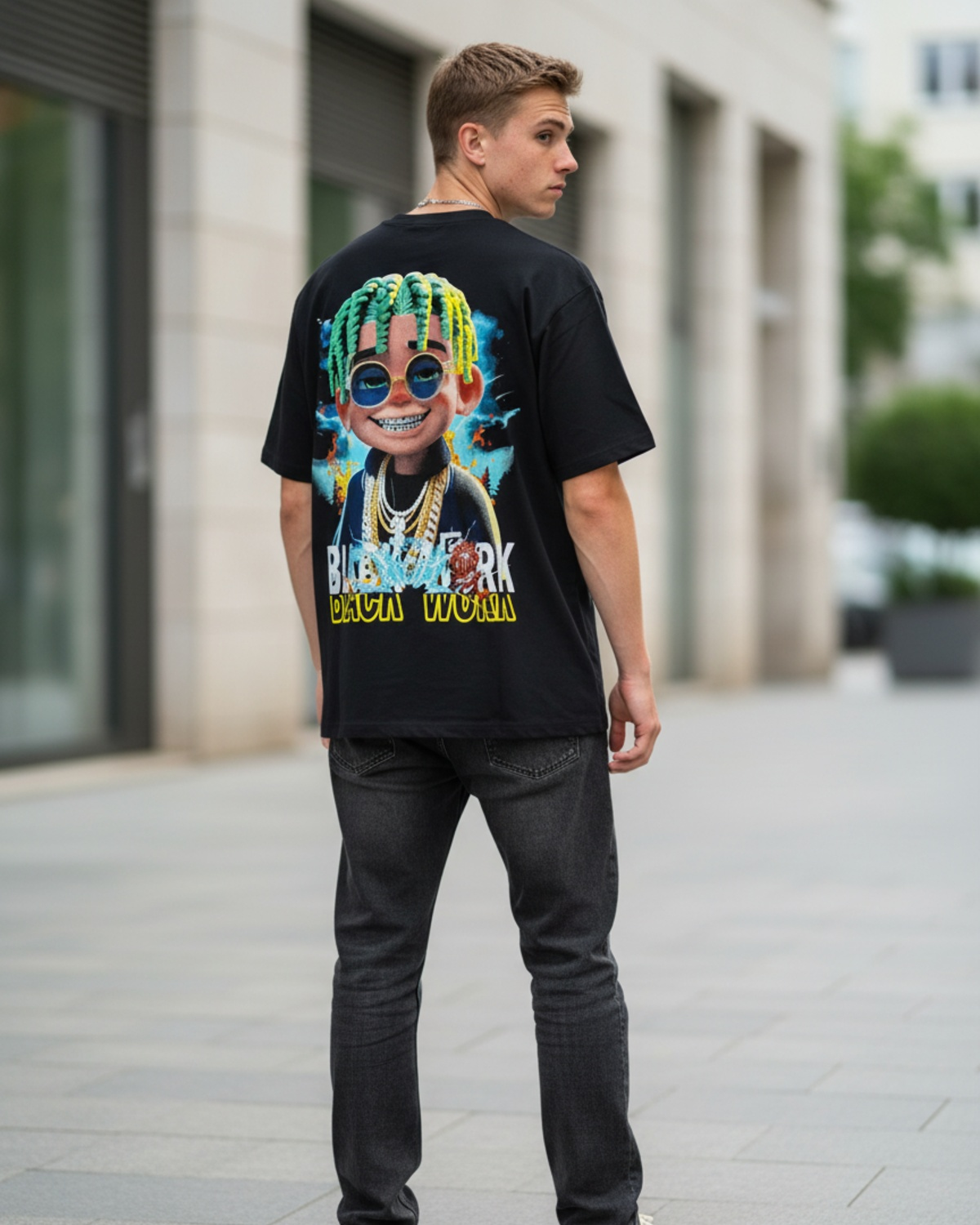 Stylish Custom Printed T-Shirt - Bold Graphic Oversized Tee
