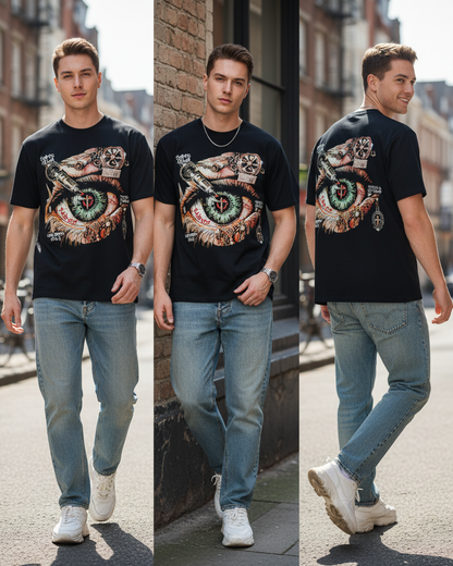 Stylish Custom Printed T-Shirt - Bold Graphic Eye Tee