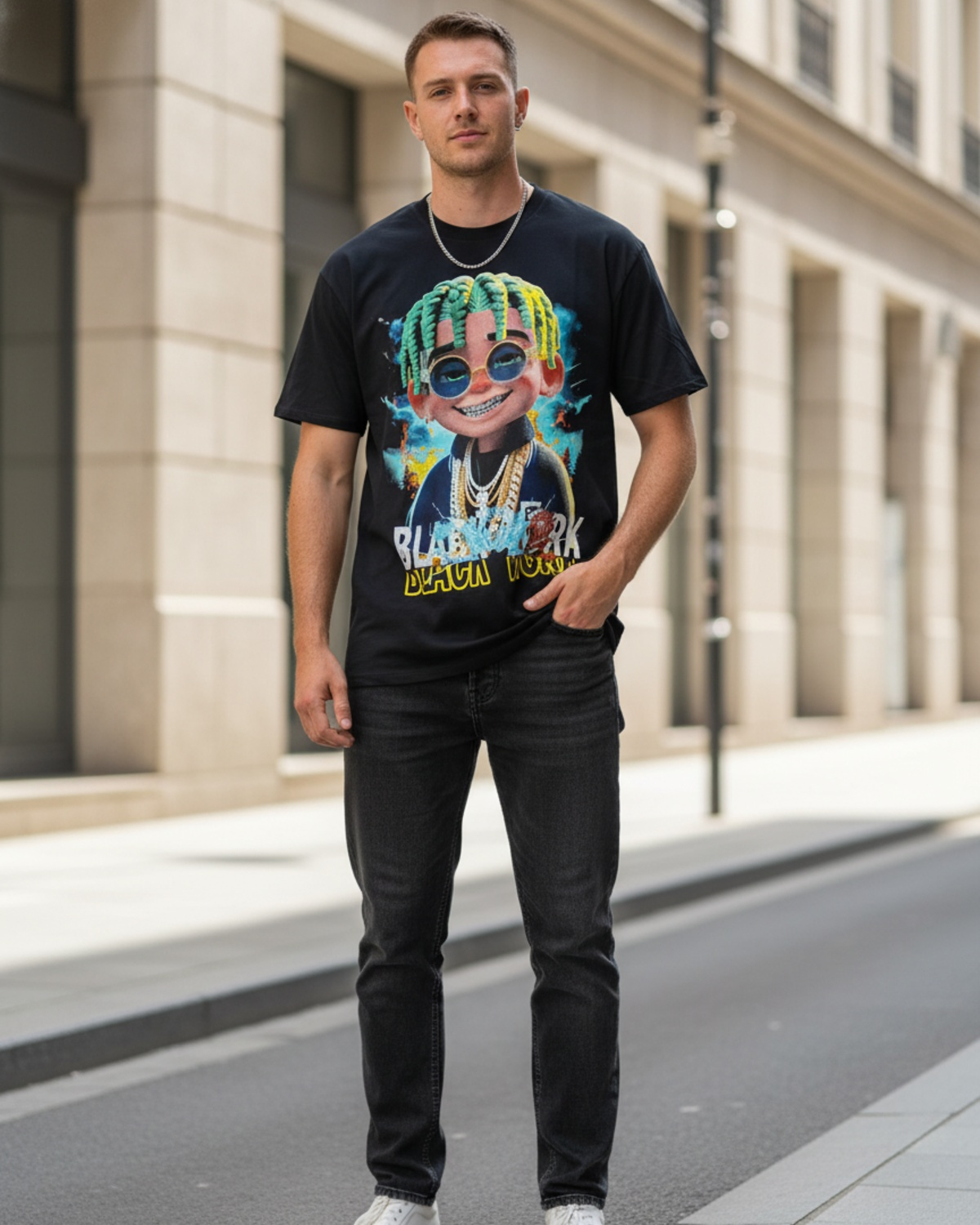 Stylish Custom Printed T-Shirt - Bold Graphic Oversized Tee