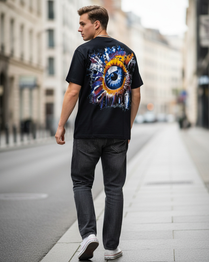 Stylish Custom Printed T-Shirt - Bold Graphic Eye Tee